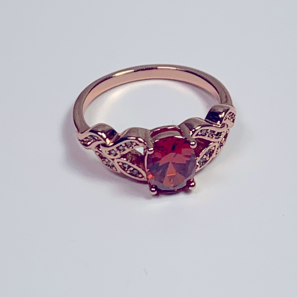 Rose Gold Plated Size 6-1/2 Ring
